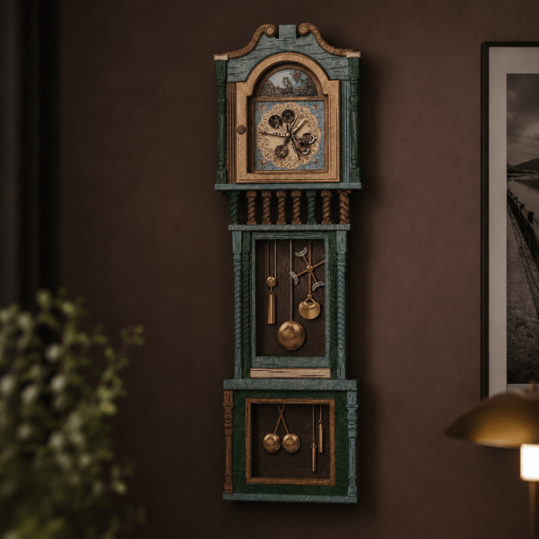 HANDCRAFTED WEASLEY™ MAGICAL 3D WOOD CLOCK - OFFICIALLY LICENSED - ZeWood