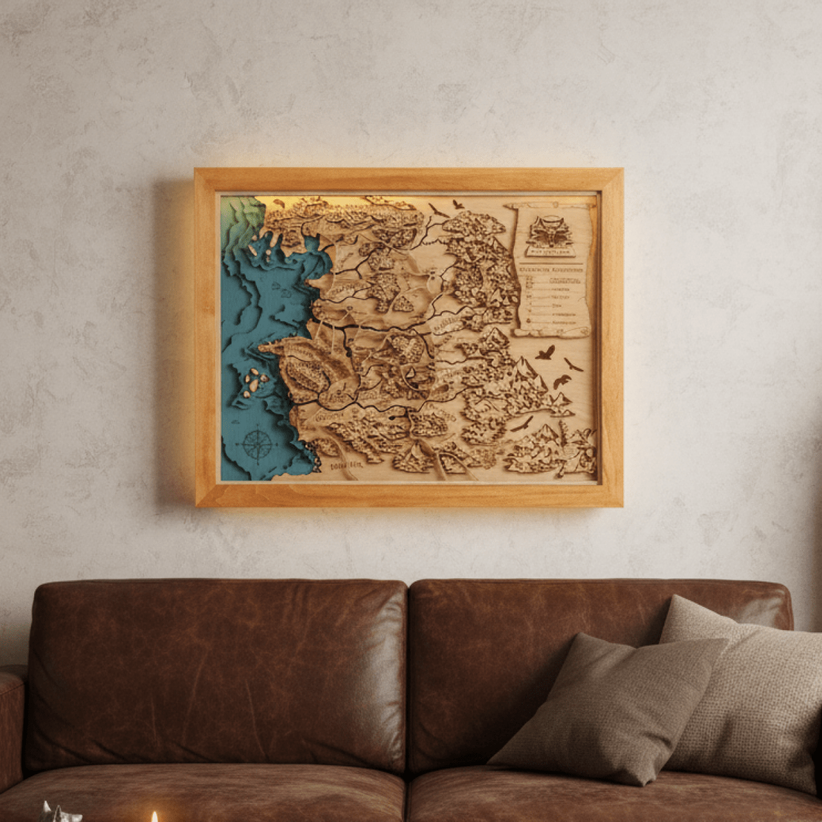 3D WOOD MAP OF THE NORTHERN KINGDOMS - ZeWood