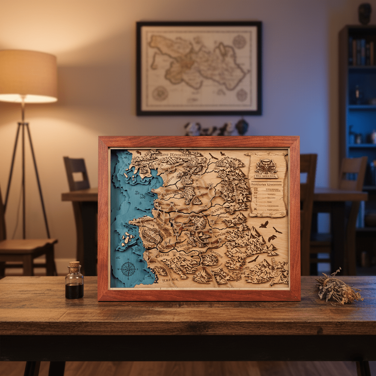 3D WOOD MAP OF THE NORTHERN KINGDOMS - ZeWood