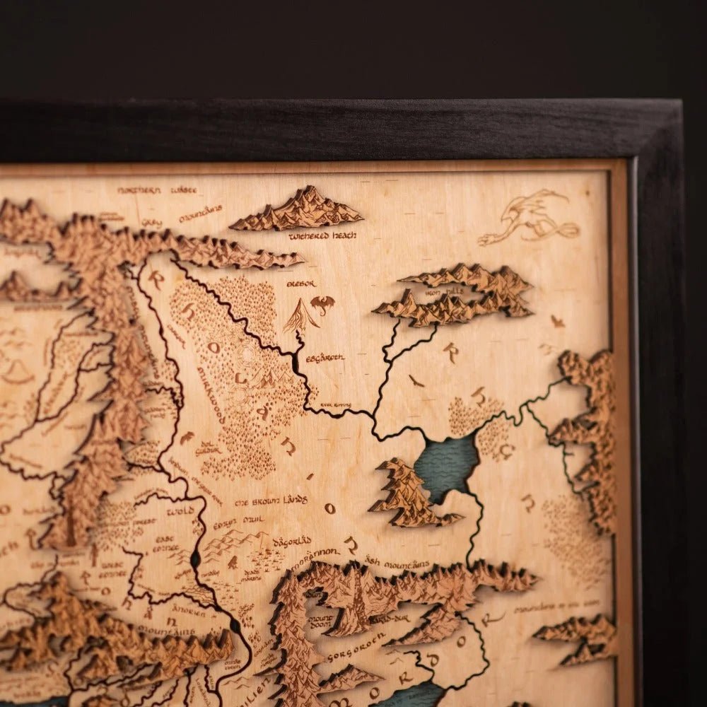 Fantasy lot map with Elves, Dwarves, and Hobbit adventures