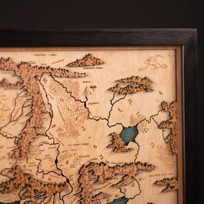 Fantasy lot map with Elves, Dwarves, and Hobbit adventures