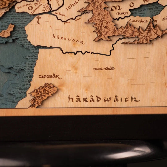 Personalized lord of the ring map gift with custom engraving option