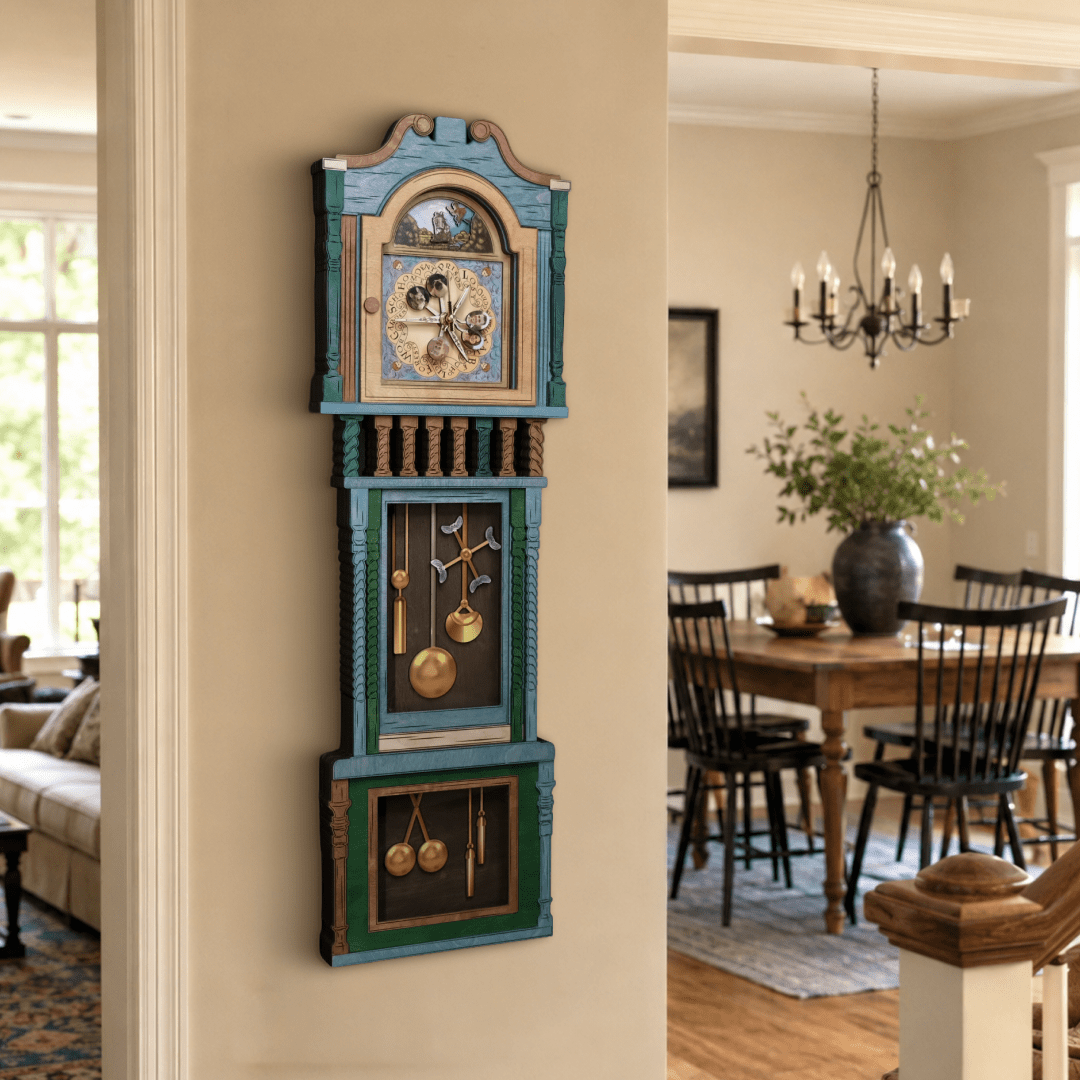 HANDCRAFTED WEASLEY™ MAGICAL 3D WOOD CLOCK - OFFICIALLY LICENSED - ZeWood