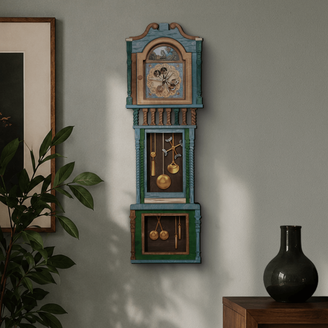 HANDCRAFTED WEASLEY™ MAGICAL 3D WOOD CLOCK - OFFICIALLY LICENSED - ZeWood