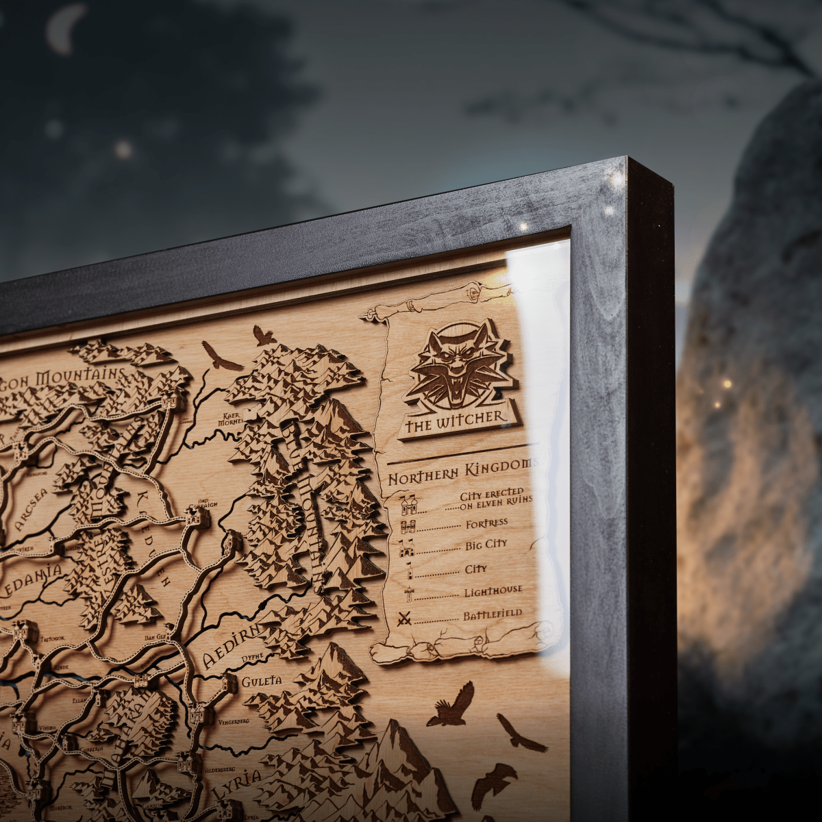 3D WOOD MAP OF THE NORTHERN KINGDOMS - ZeWood