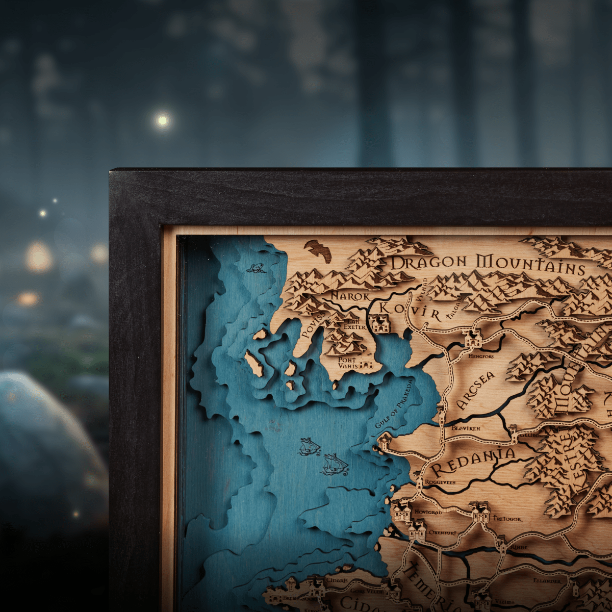 3D WOOD MAP OF THE NORTHERN KINGDOMS - ZeWood