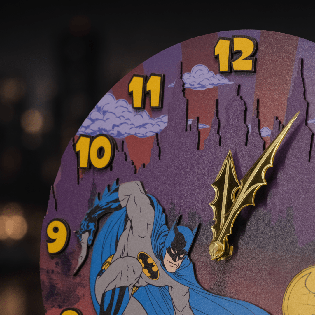 BATMAN™ DARK KNIGHT 3D WALL CLOCK - ZeWood