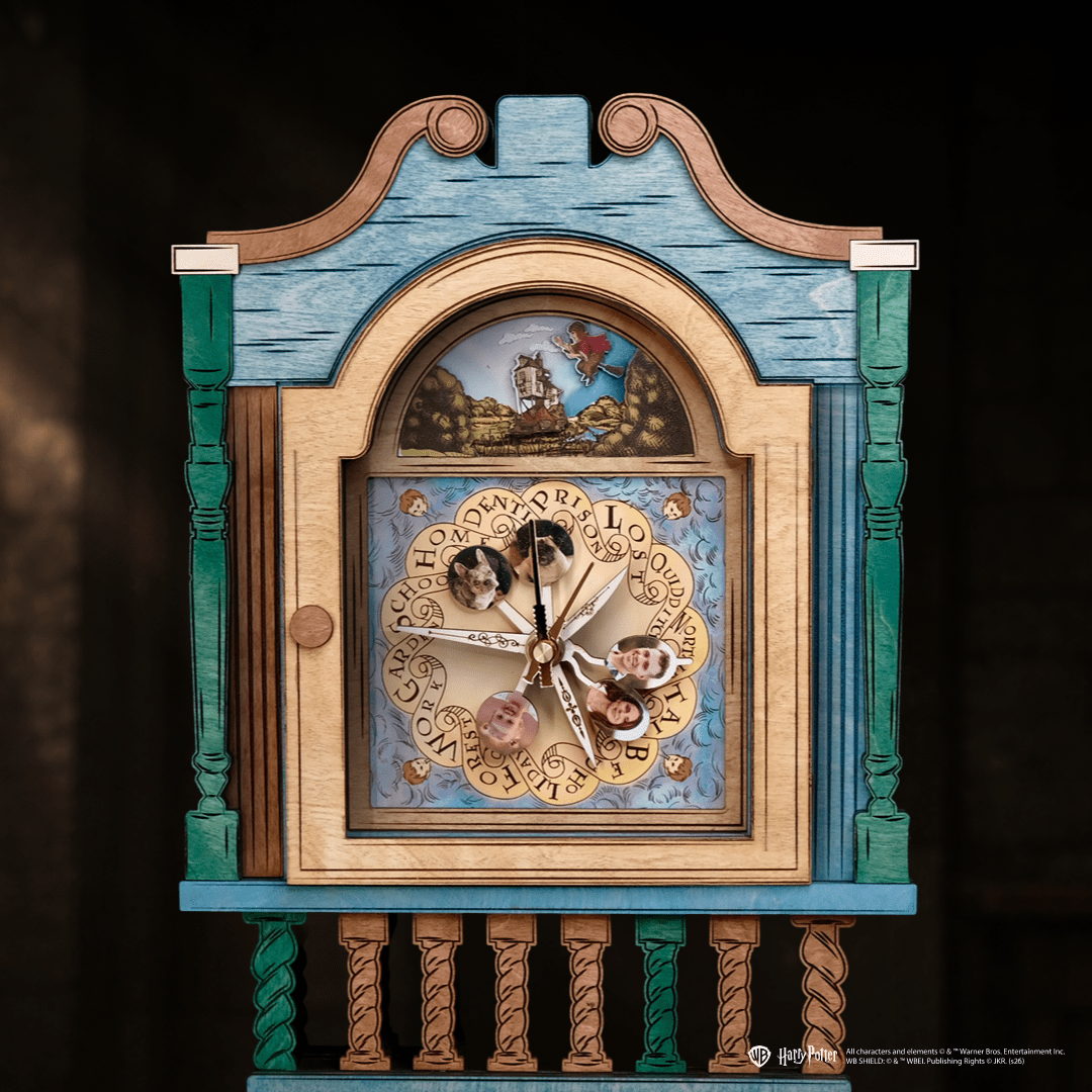 HANDCRAFTED WEASLEY™ MAGICAL 3D WOOD CLOCK - OFFICIALLY LICENSED - ZeWood