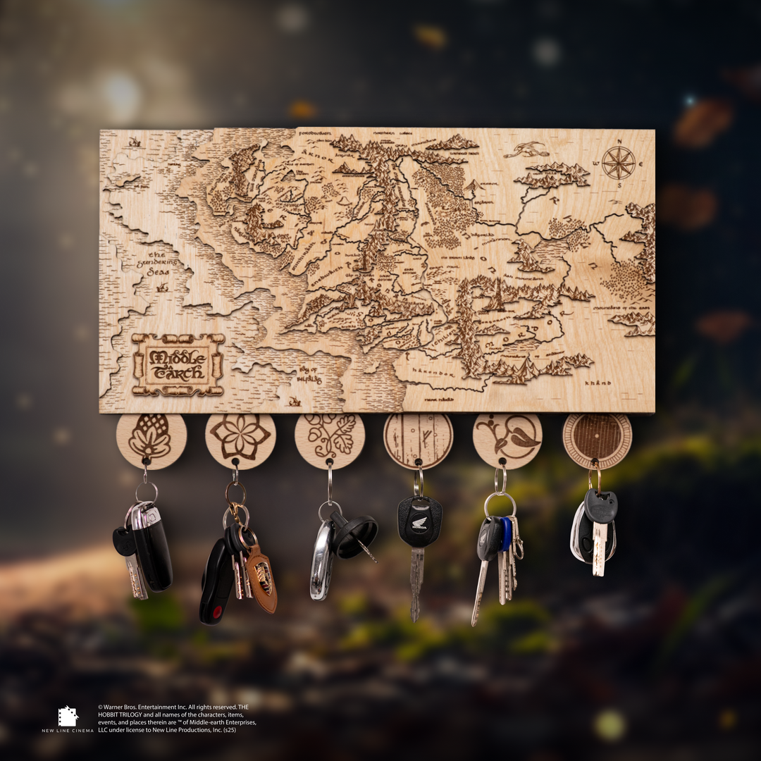 Handcrafted Tolkien key holder – birthday gift option for men

