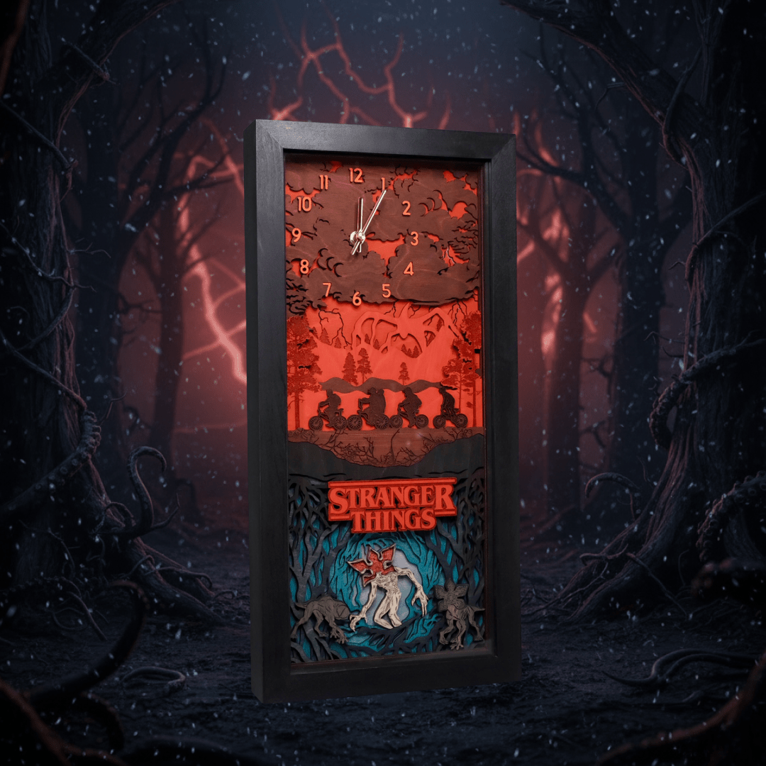 THE UPSIDE DOWN 3D WOOD CLOCK - ZeWood