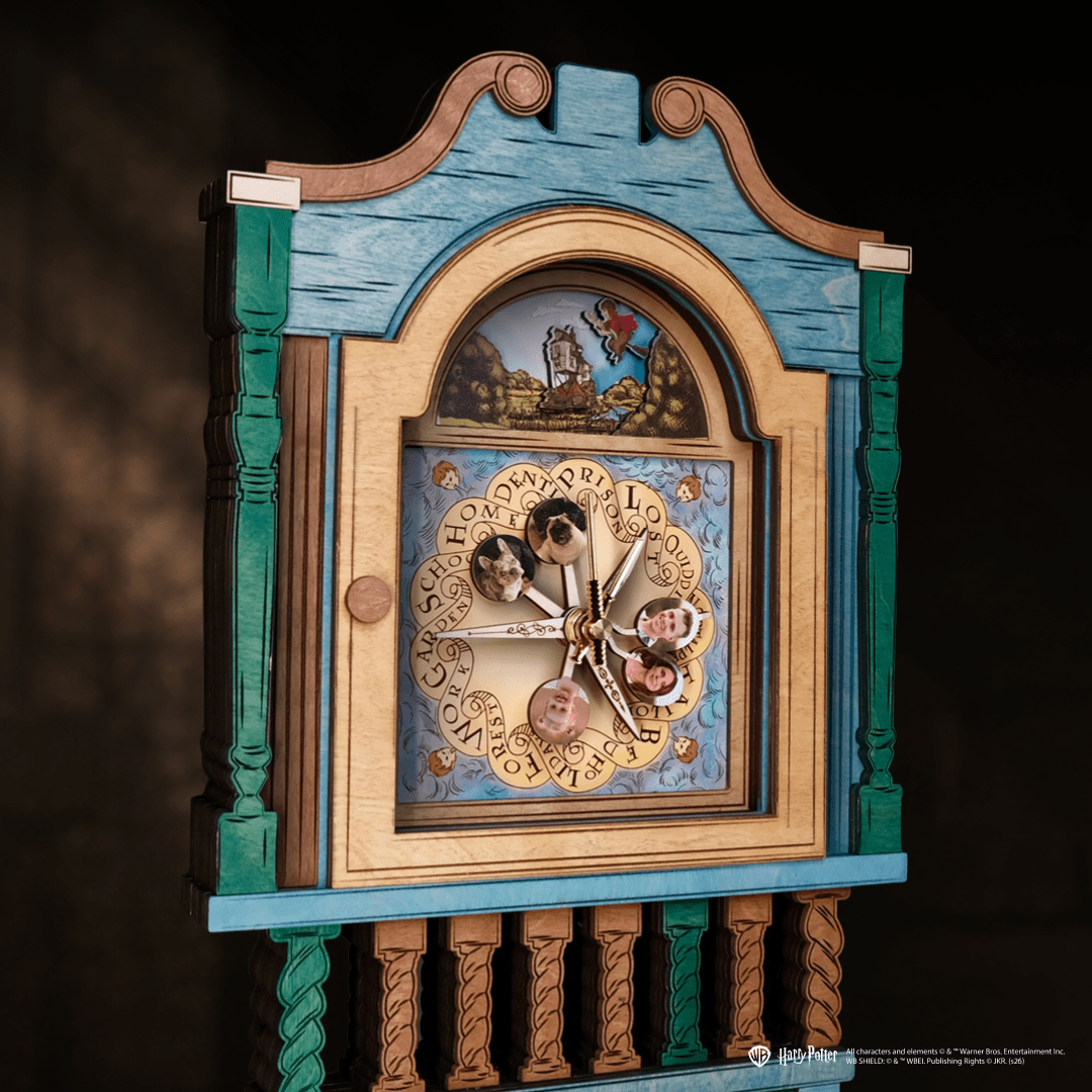 HANDCRAFTED WEASLEY™ MAGICAL 3D WOOD CLOCK - OFFICIALLY LICENSED - ZeWood