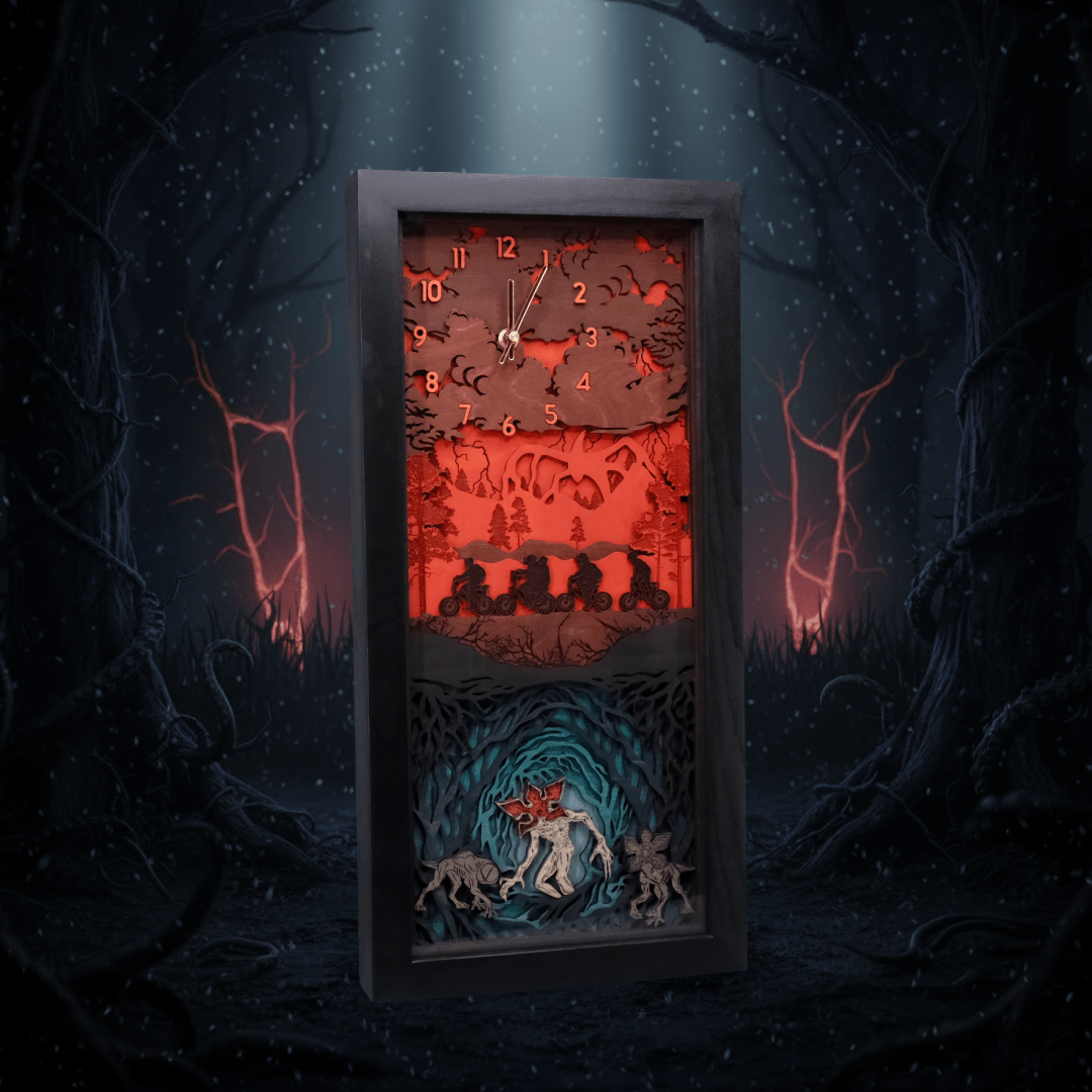 THE UPSIDE DOWN 3D WOOD CLOCK - ZeWood