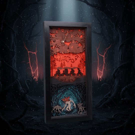 THE UPSIDE DOWN 3D WOOD CLOCK - ZeWood
