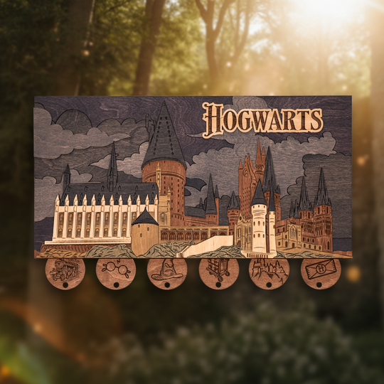 ГОҐВОРТС™ 3D КЛЮЧНИЦЯ З БРЕЛКАМИ - ГАРРІ ПОТТЕР