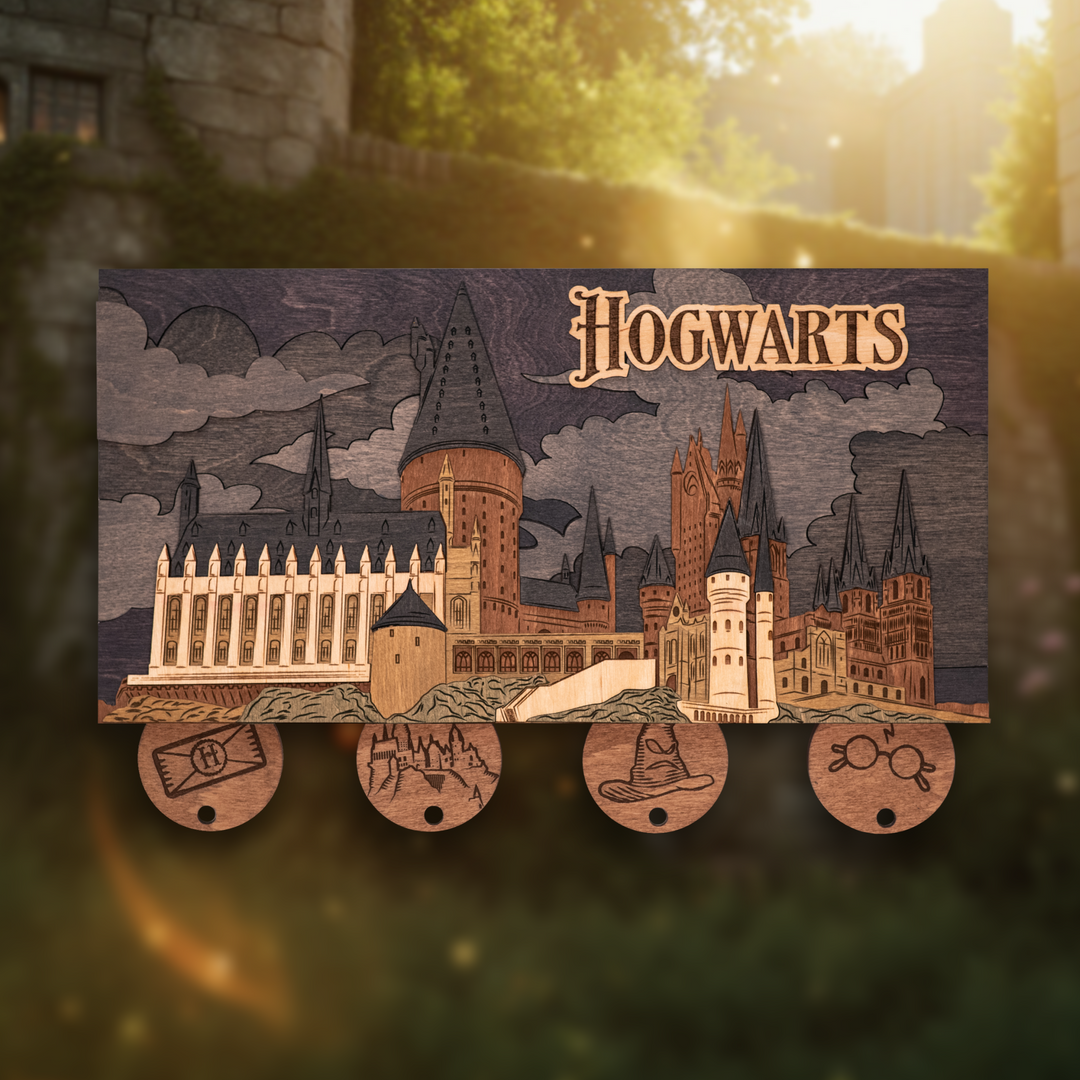 ГОҐВОРТС™ 3D КЛЮЧНИЦЯ З БРЕЛКАМИ - ГАРРІ ПОТТЕР