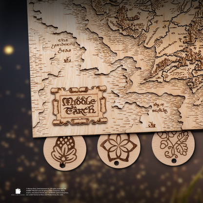 Colored edition LOTR key holder with six-layer design
