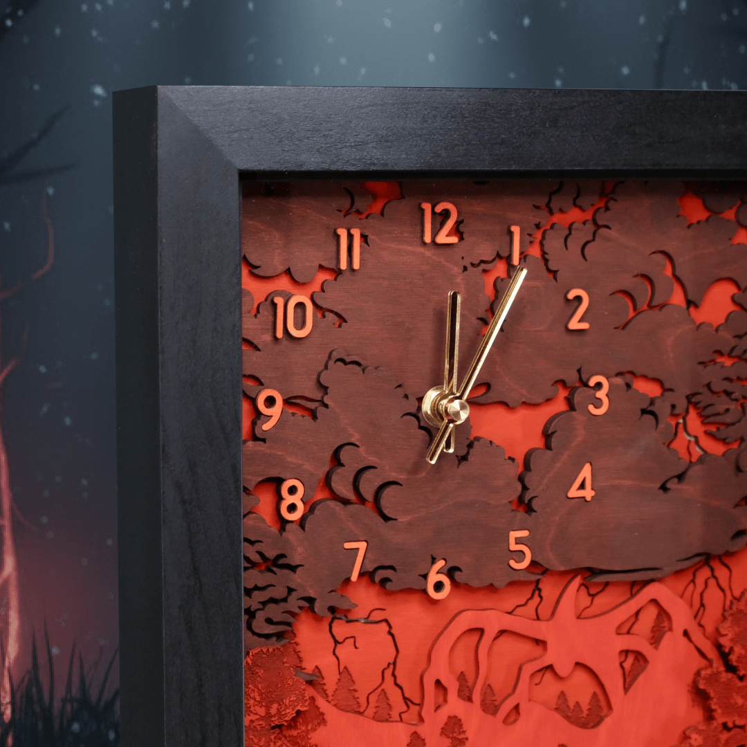 THE UPSIDE DOWN 3D WOOD CLOCK - ZeWood