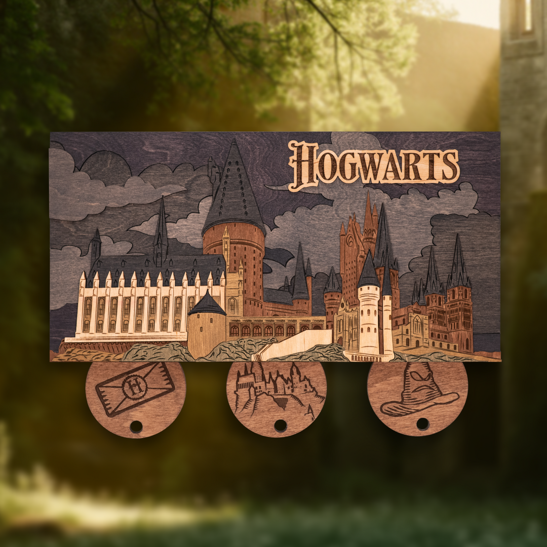 ГОҐВОРТС™ 3D КЛЮЧНИЦЯ З БРЕЛКАМИ - ГАРРІ ПОТТЕР