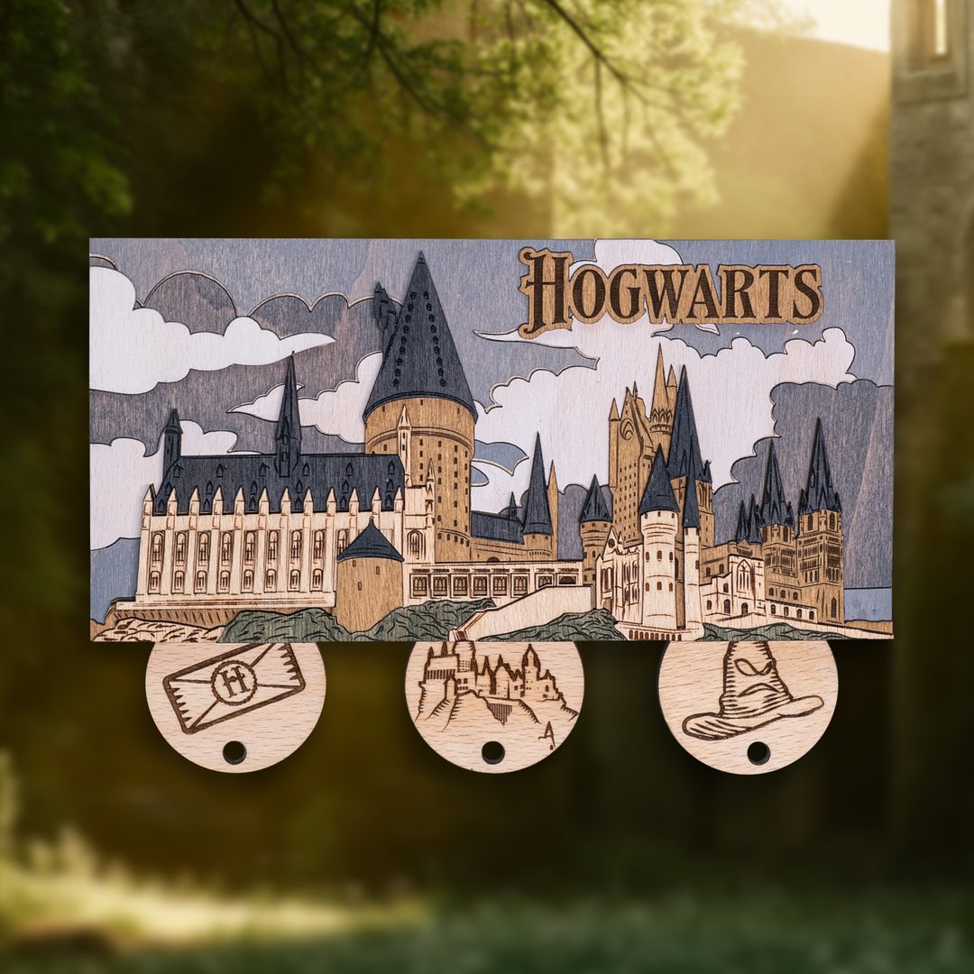 ГОҐВОРТС™ 3D КЛЮЧНИЦЯ З БРЕЛКАМИ - ГАРРІ ПОТТЕР