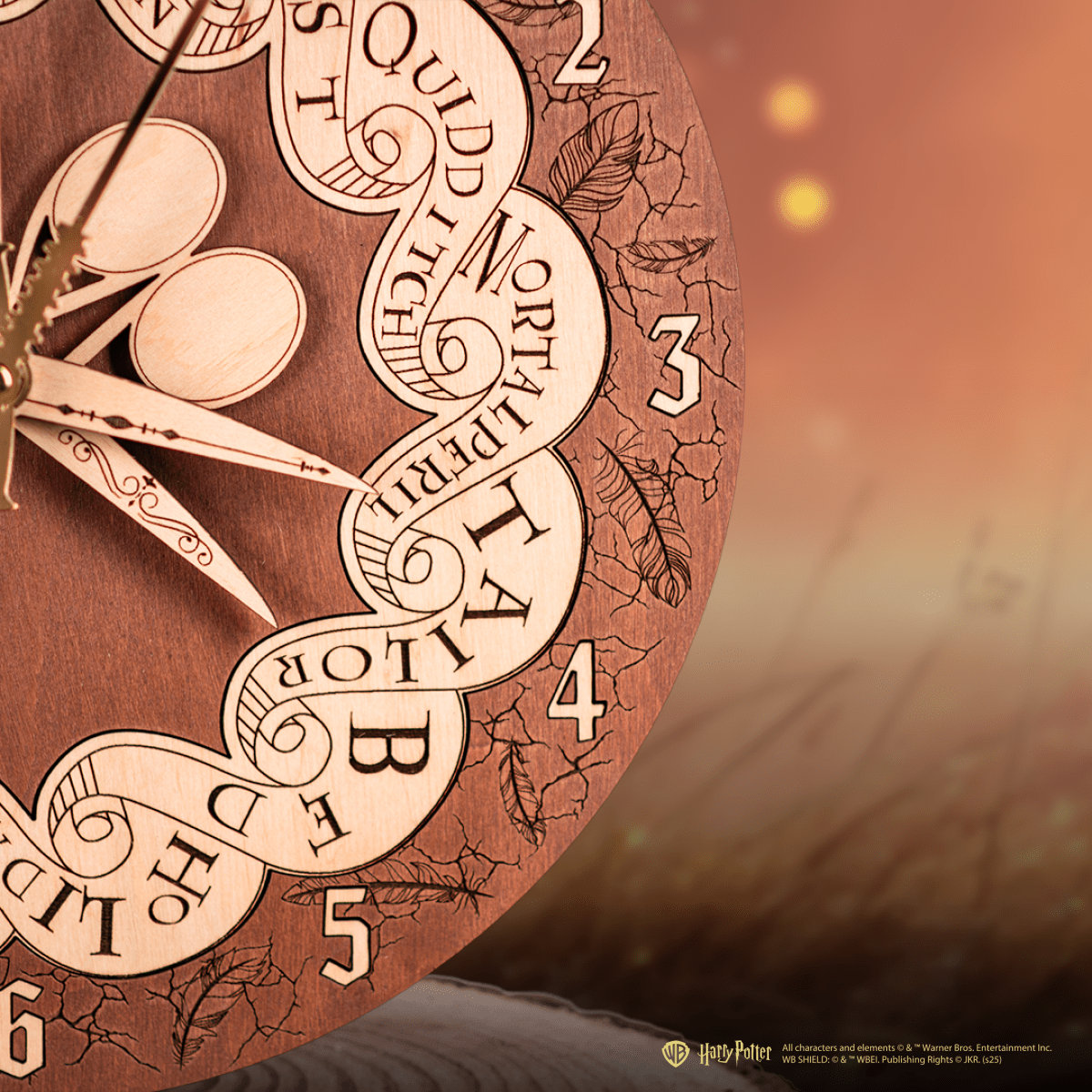 WEASLEY FAMILY™ ROUND 3D WOOD CLOCK - ZeWood