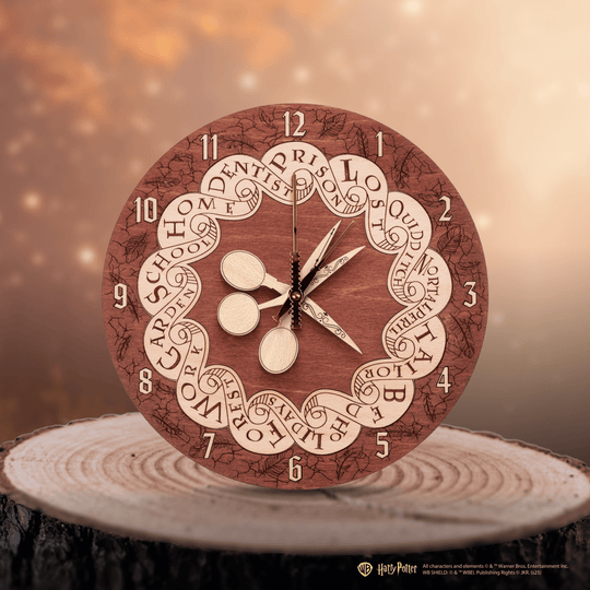 WEASLEY FAMILY™ ROUND 3D WOOD CLOCK - ZeWood