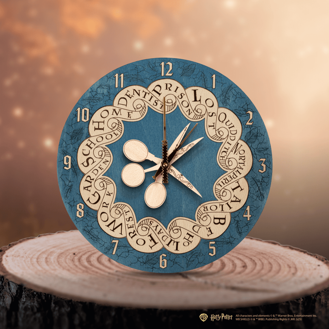 WEASLEY FAMILY™ ROUND 3D WOOD CLOCK - ZeWood