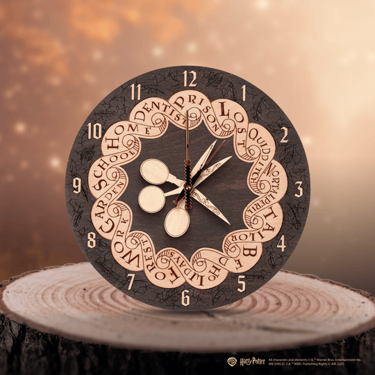 WEASLEY FAMILY™ ROUND 3D WOOD CLOCK - ZeWood