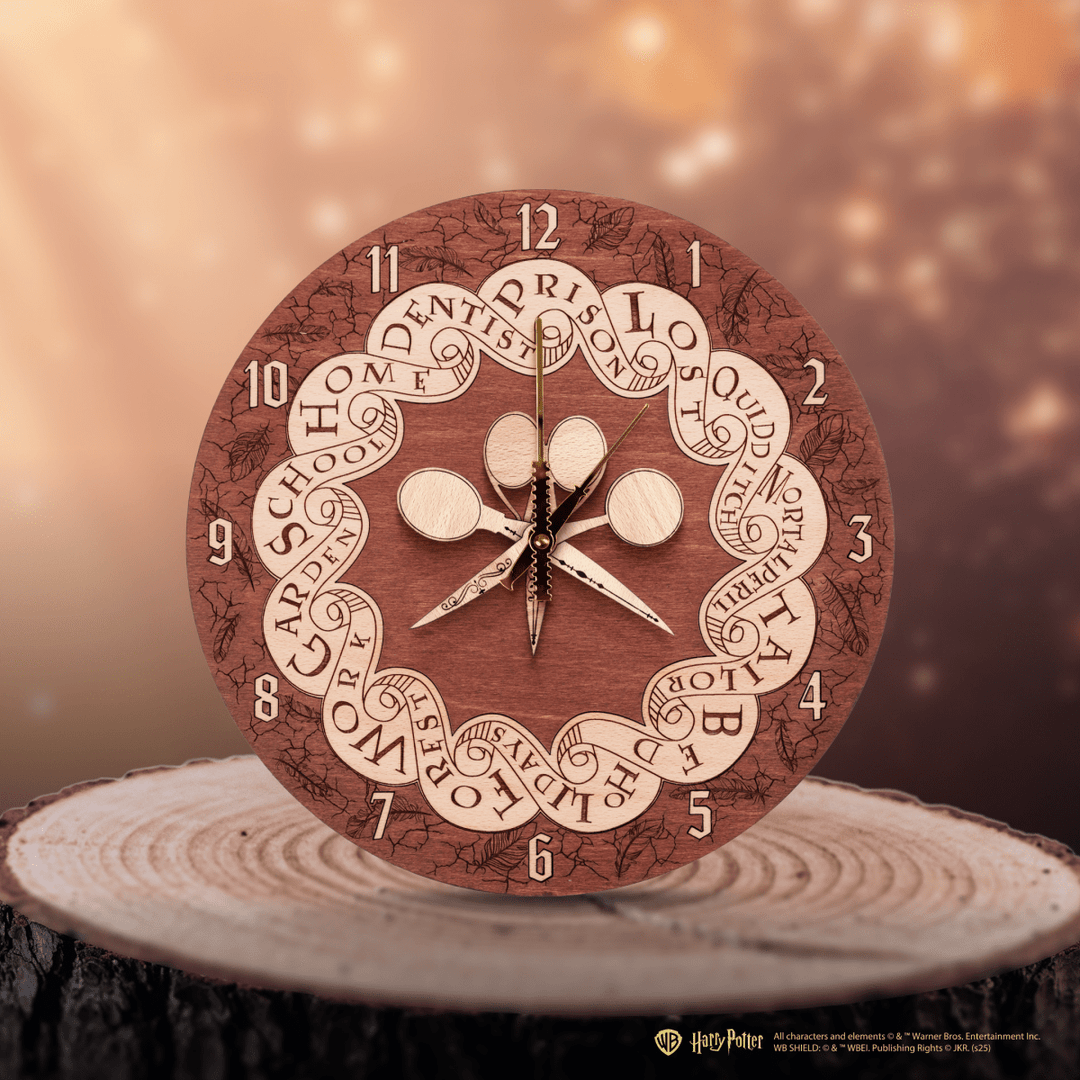 WEASLEY FAMILY™ ROUND 3D WOOD CLOCK - ZeWood
