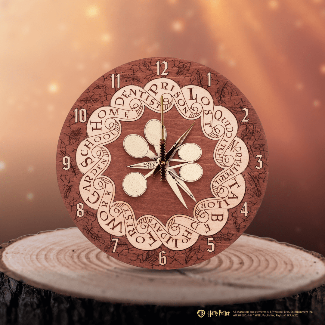 WEASLEY FAMILY™ ROUND 3D WOOD CLOCK - ZeWood