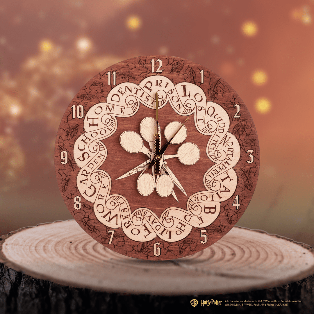 WEASLEY FAMILY™ ROUND 3D WOOD CLOCK - ZeWood
