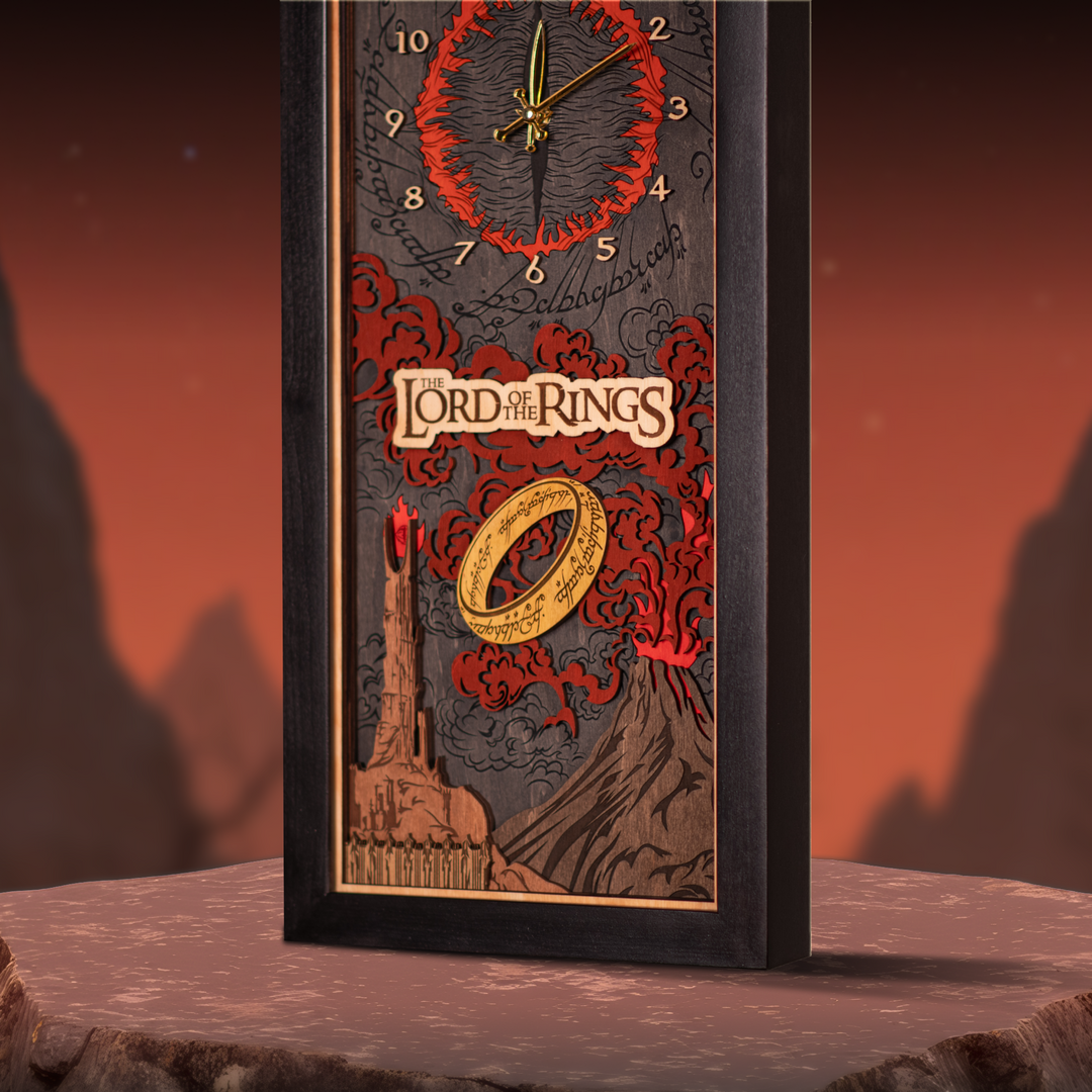 МОРДОР™ 3D ГОДИННИК - ВОЛОДАР ПЕРСНІВ - ГОБІТ
