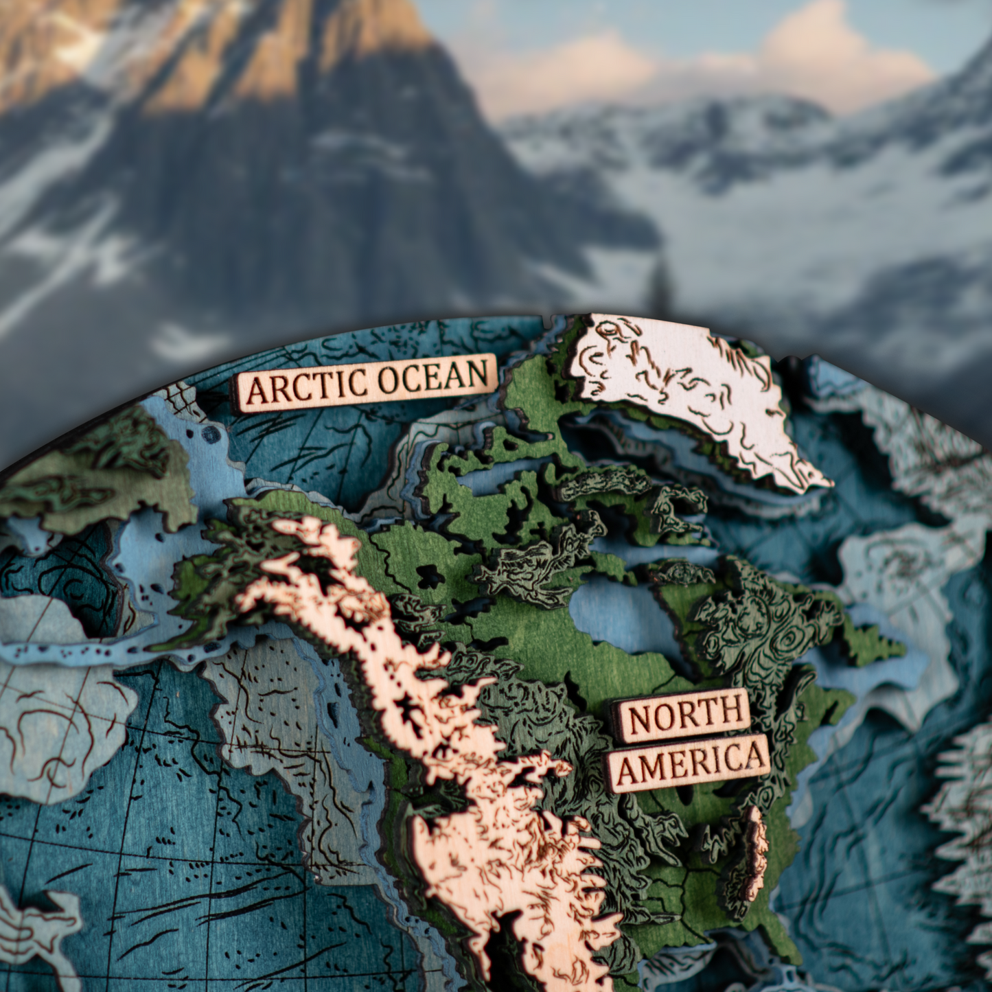 СВІТ В ПІВКУЛЯХ 3D МАПА - КАРТА СВІТУ