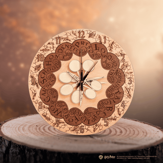 WEASLEY FAMILY™ ROUND 3D WOOD CLOCK - ZeWood