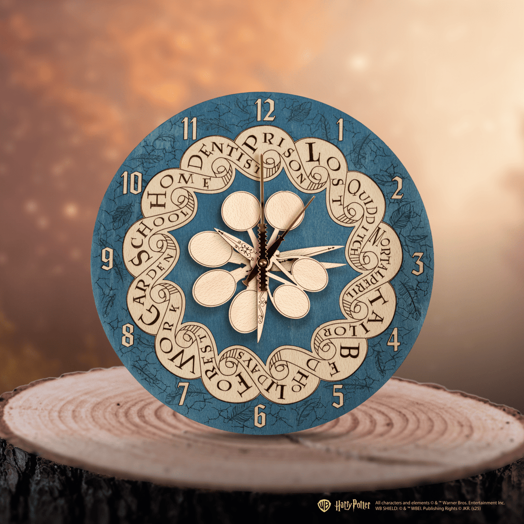 WEASLEY FAMILY™ ROUND 3D WOOD CLOCK - ZeWood