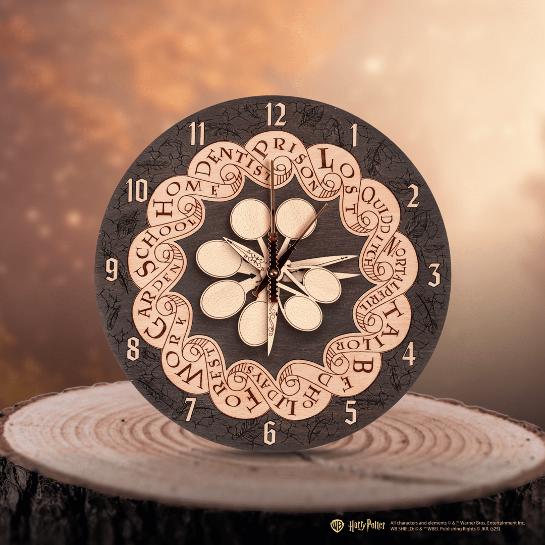 WEASLEY FAMILY™ ROUND 3D WOOD CLOCK - ZeWood