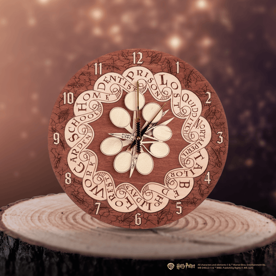 WEASLEY FAMILY™ ROUND 3D WOOD CLOCK - ZeWood