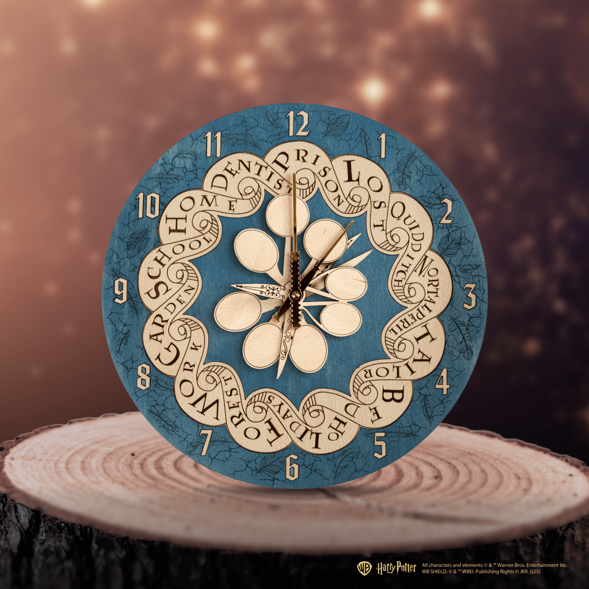 WEASLEY FAMILY™ ROUND 3D WOOD CLOCK - ZeWood