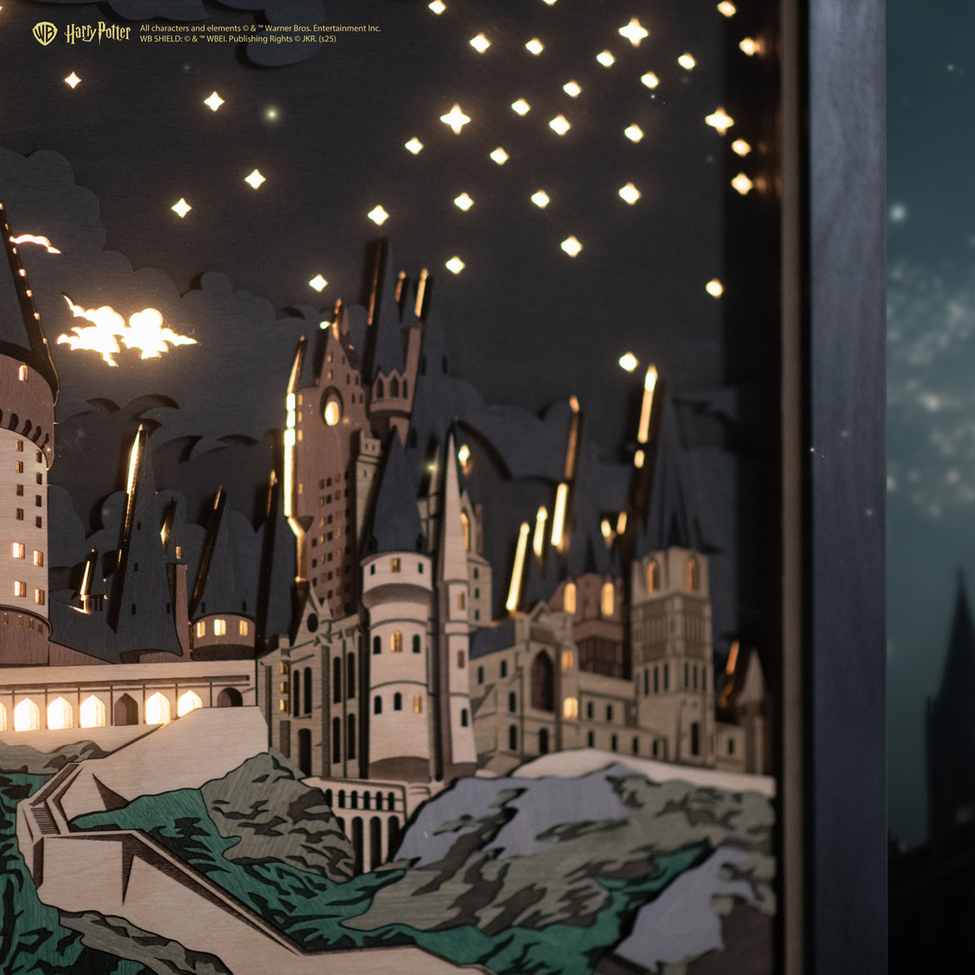Hogwarts illuminated poster - where magic meets craftsmanship.