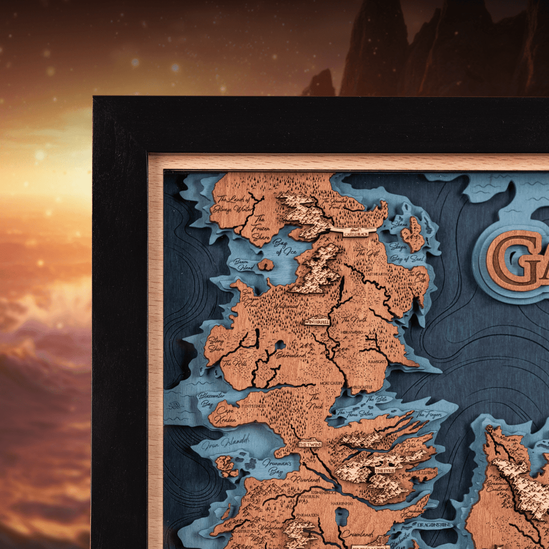GAME OF THRONES™ 3D WOOD MAP - ZeWood