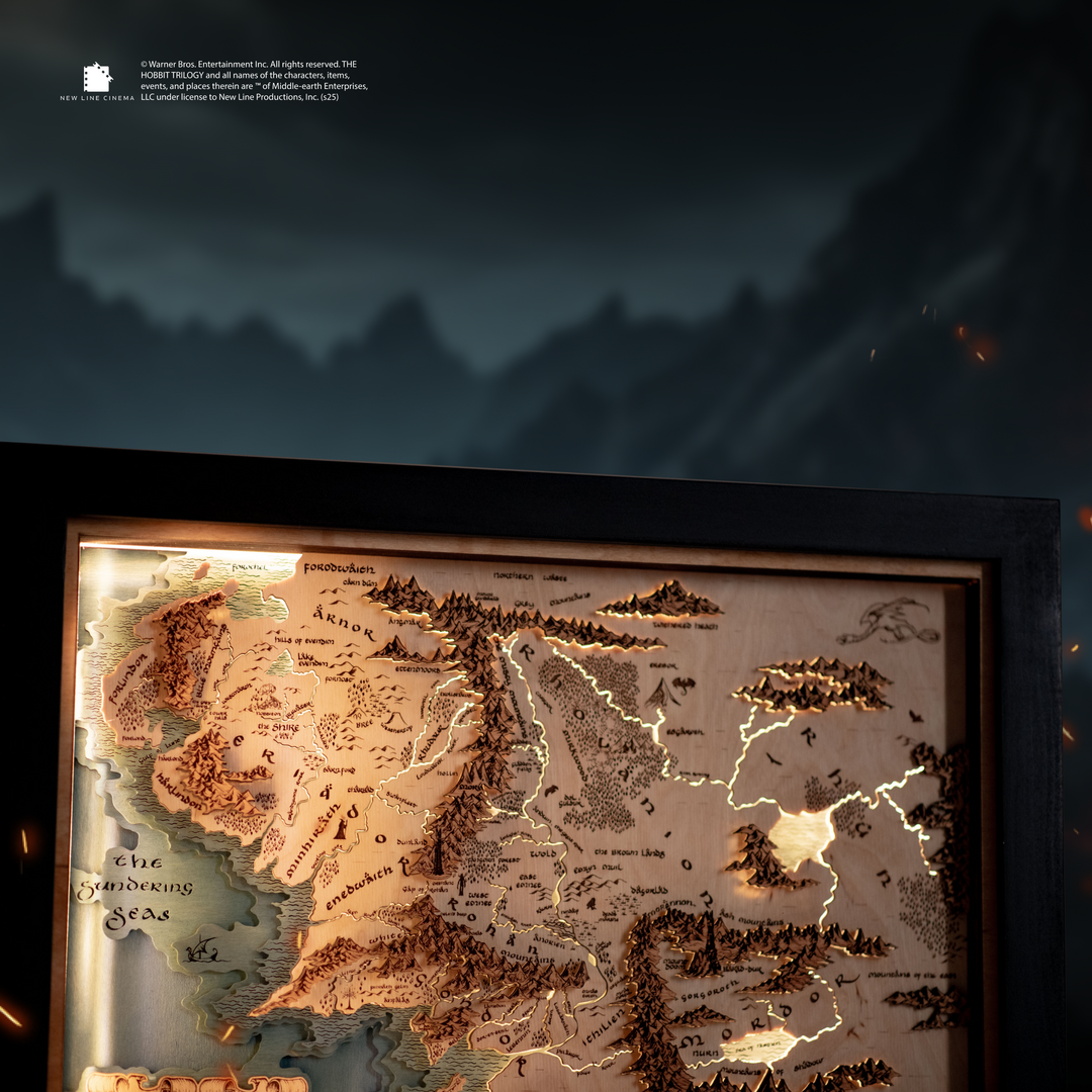 МАПА СЕРЕДЗЕМ‘Я З LED ПІДСВІТКОЮ - ВОЛОДАР ПЕРСНІВ - ГОБІТ