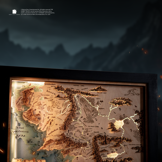 МАПА СЕРЕДЗЕМ‘Я З LED ПІДСВІТКОЮ - ВОЛОДАР ПЕРСНІВ - ГОБІТ