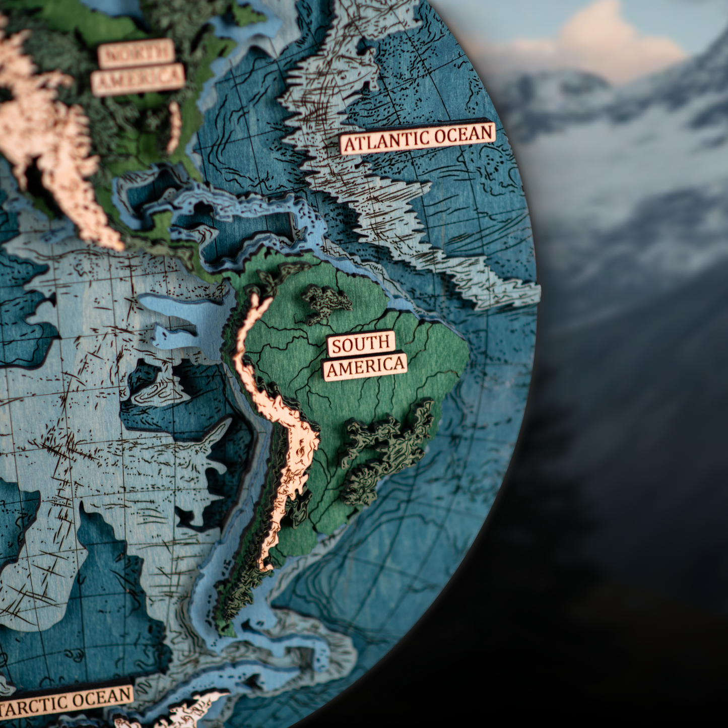 СВІТ В ПІВКУЛЯХ 3D МАПА - КАРТА СВІТУ