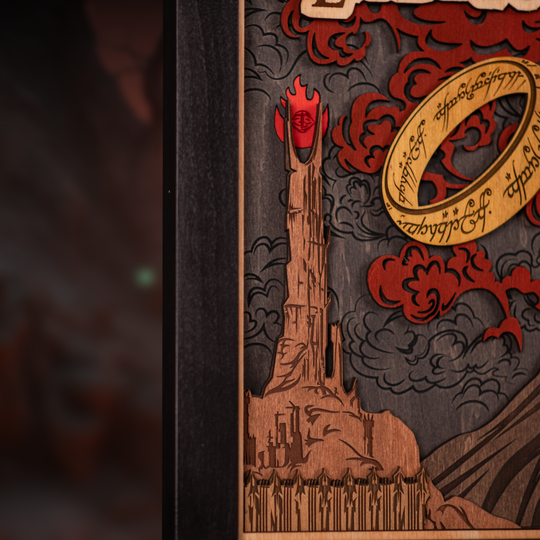 МОРДОР™ 3D ГОДИННИК - ВОЛОДАР ПЕРСНІВ - ГОБІТ