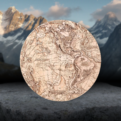 СВІТ В ПІВКУЛЯХ 3D МАПА - КАРТА СВІТУ