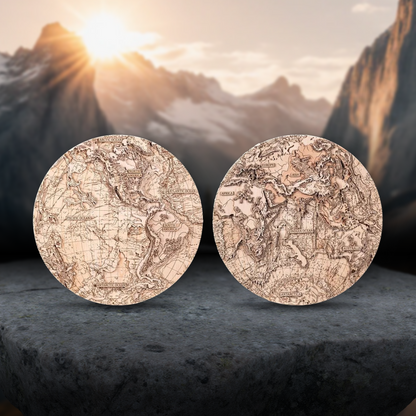 СВІТ В ПІВКУЛЯХ 3D МАПА - КАРТА СВІТУ