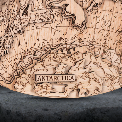 СВІТ В ПІВКУЛЯХ 3D МАПА - КАРТА СВІТУ