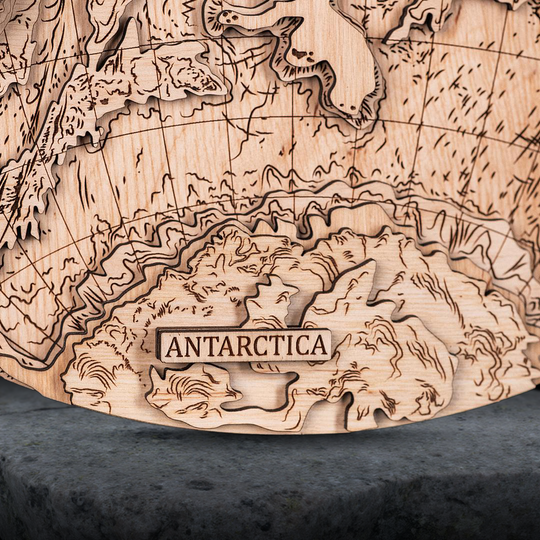 СВІТ В ПІВКУЛЯХ 3D МАПА - КАРТА СВІТУ