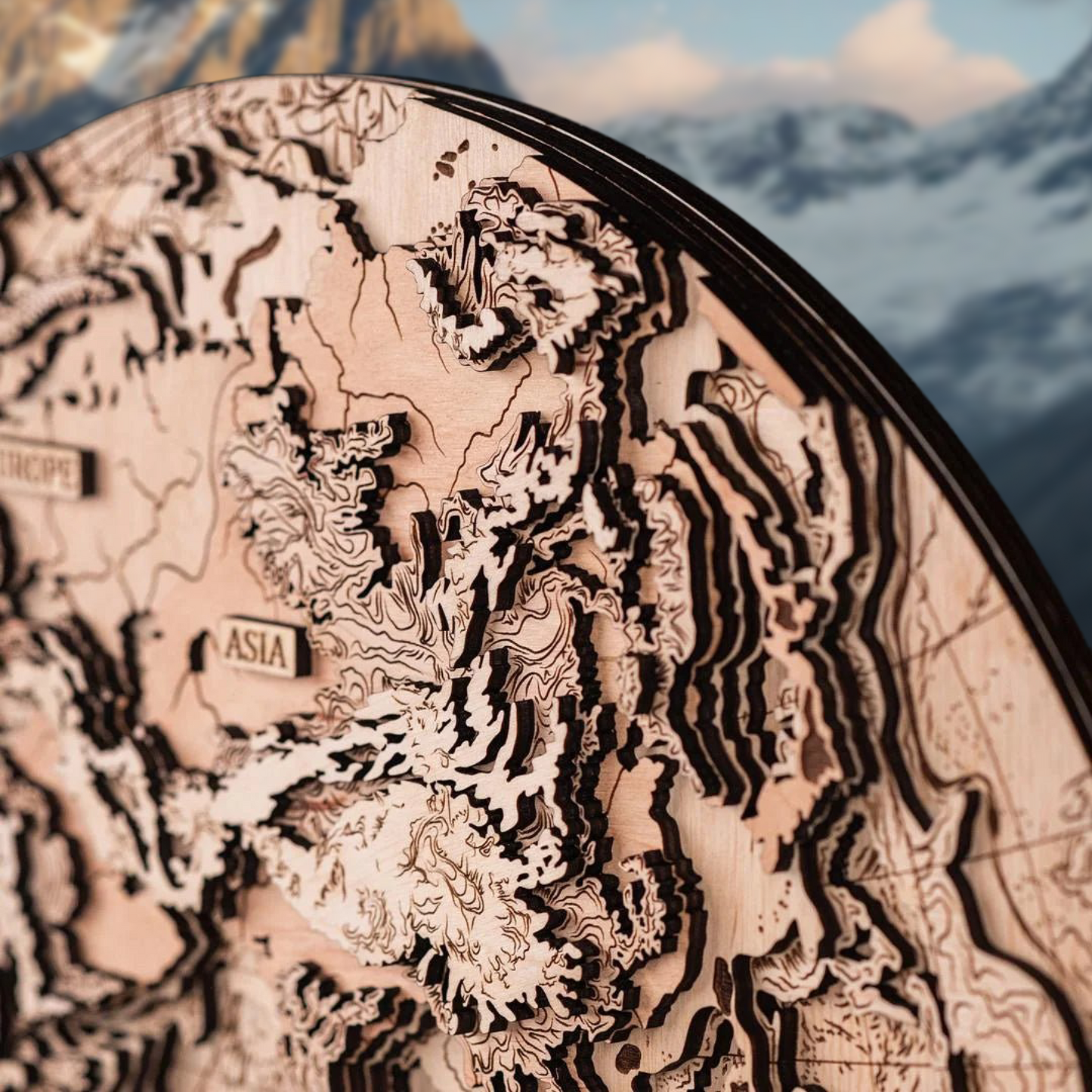 СВІТ В ПІВКУЛЯХ 3D МАПА - КАРТА СВІТУ