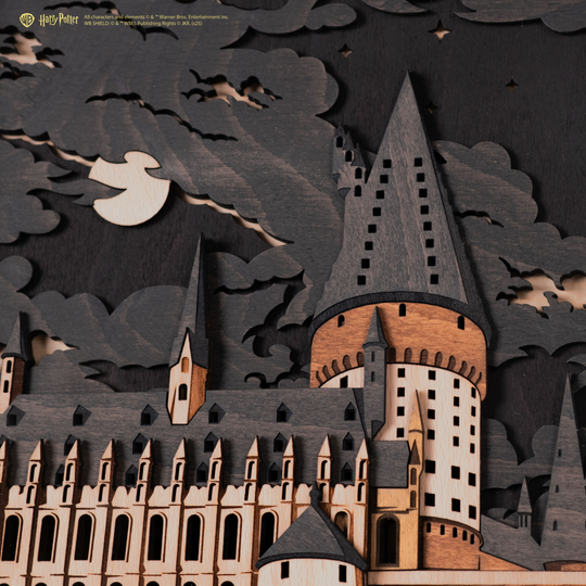 Eco-friendly laser-cut Harry Potter 3D art for home decor.