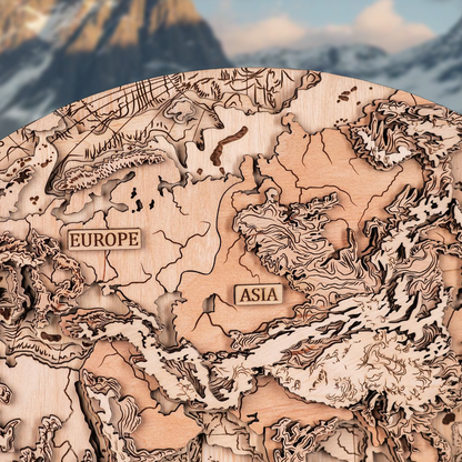 СВІТ В ПІВКУЛЯХ 3D МАПА - КАРТА СВІТУ